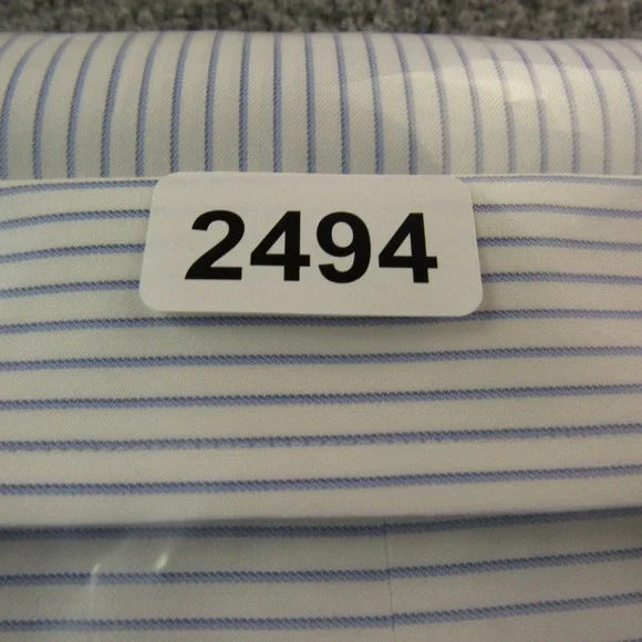 Roundtree & Yorke Gold Label Dress Shirt Mens Big 19 34/35 Non Iron Twill Stripe - Picture 12 of 12